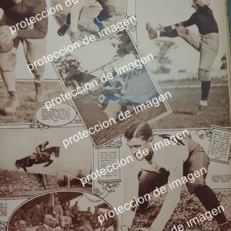 CARTEL VINTAGE. EQUIPO DE FUTBOL AMERICANO UNAM 1930 Vs EXTRANJEROS /DPTS