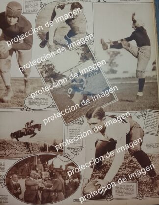 CARTEL VINTAGE. EQUIPO DE FUTBOL AMERICANO UNAM 1930 Vs EXTRANJEROS /DPTS
