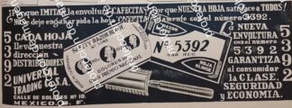 CARTEL ANTIGUO. NAVAJAS DE RASURAR UNIVERSAL 5392 /RARO