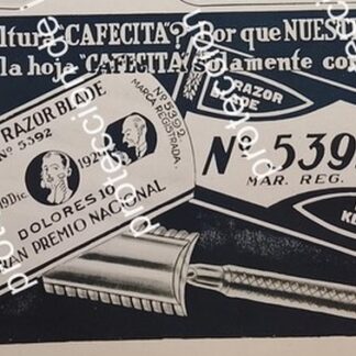 CARTEL ANTIGUO. NAVAJAS DE RASURAR UNIVERSAL 5392 /RARO