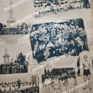 CARTEL VINTAGE. EQUIPO UNAM DE FUTBOL AMERICANO Y OTROS 1930 ROSITA MORENO