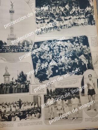 CARTEL VINTAGE. EQUIPO UNAM DE FUTBOL AMERICANO Y OTROS 1930 ROSITA MORENO