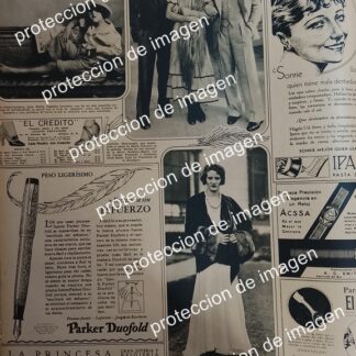 CARTEL VINTAGE. CONCHITA MONTENEGRO E HIJOS DE PASCUAL ORTIZ RUBIO 1930 /Artistas