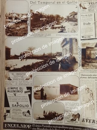 AFICHE ANTIGUO. HURACAN EN VERACRUZ, ALVARADO. AV JUAN SOTO 1930 /DESASTRES