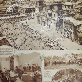 AFICHE ANTIGUO, CATEDRAL DE MEXICO Y OTROS 1930 /LDM /IGLESIAS