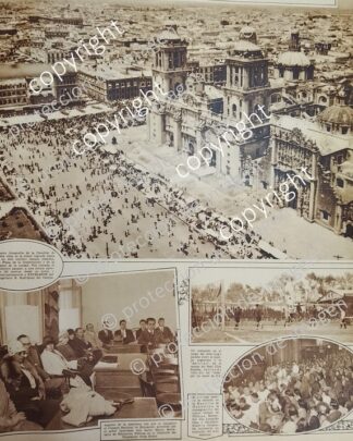 AFICHE ANTIGUO, CATEDRAL DE MEXICO Y OTROS 1930 /LDM /IGLESIAS