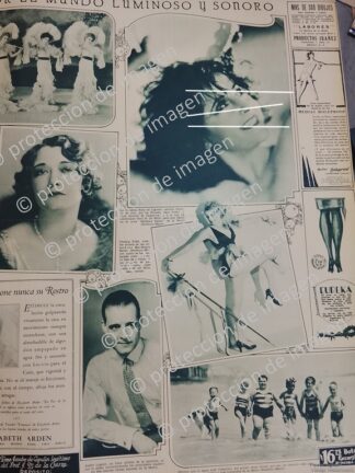 CARTEL ANTIGUO, RINA DE LIGURO, ANFRE LUGET Y MAS ARTISTAS DE CINE 1930
