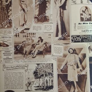 CARTEL ANTIGUO. VESTIDOS DE MODA EN 1930