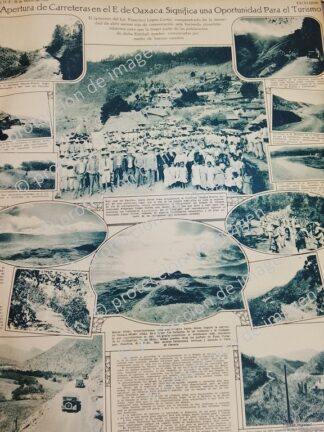 CARTEL ANTIGUO. OAXACA Y SUS NUEVAS CARRETERAS 1930 /LDM