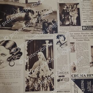 CARTEL ANTIGUO. MONA SMITH BAUTIZA EL AVION FOKKER F32 /1930 /AVIACION