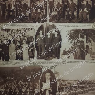 AFICHE ANTIGUO, EMILIO PORTES GIL Y DIPLOMATICOS 1930 / Politicos