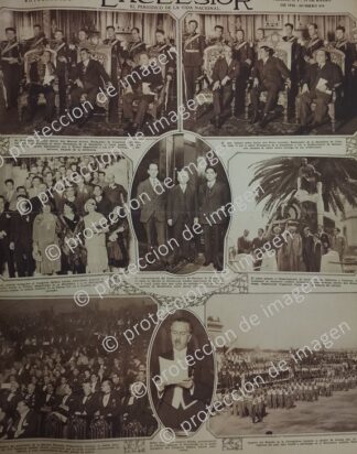 AFICHE ANTIGUO, EMILIO PORTES GIL Y DIPLOMATICOS 1930 / Politicos