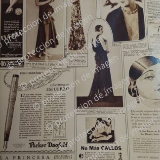 CARTEL ANTIGUO. MODAS Y VESTIDOS DE 1930 20A