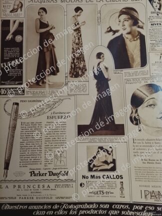 CARTEL ANTIGUO. MODAS Y VESTIDOS DE 1930 20A