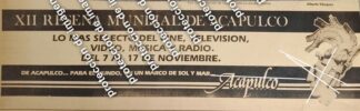 AFICHE PUBLICIDAD RETRO. FESTIVAL DE CINE ACAPULCO 1987 /XII RESEÑA