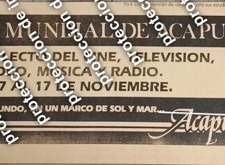 AFICHE PUBLICIDAD RETRO. FESTIVAL DE CINE ACAPULCO 1987 /XII RESEÑA