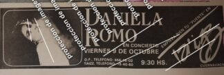 AFICHE PUBLICIDAD RETRO. DANIELA ROMO EN EL CENTRO NOCTURNO TAIZZ 1987 CUERNAVACA /ARTISTAS