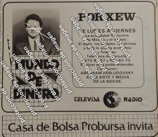 CARTEL RETRO. PROGRAMA MUNDO DE DINERO. ABRAHAM ZABLUDOVSKY /TELEVISORAS 1987 TELEVISA