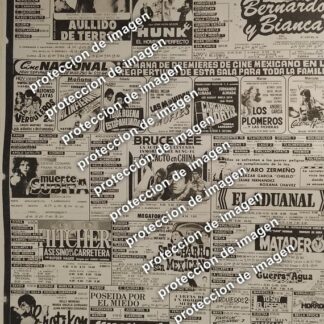 AFICHE CARTELERA DE CINE RETRO OCT 1987 AULLIDO DE TERROR Y MAS