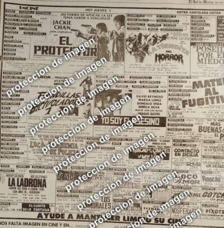 AFICHE CARTELERA DE CINE RETRO MINI OCT 1987 TIENDITA DEL HORROR ETC