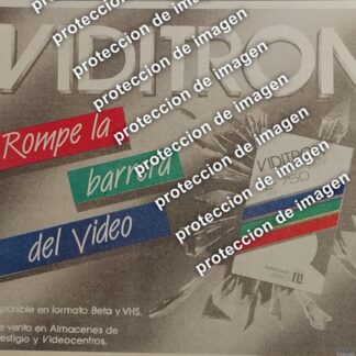 AFICHE RETRO, VIDEO CASETTES VIDITRON 1987 /RARO