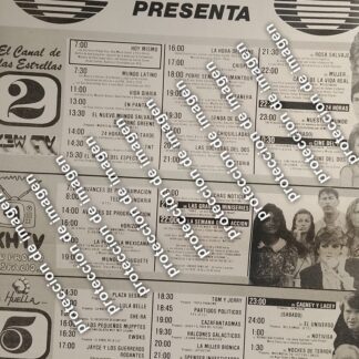 CARTEL RETRO. CARTELERA TELEVISA PROGRAMAS OCT 1987 /TELEVISORAS