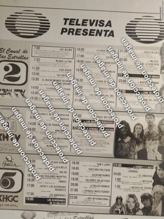 CARTEL RETRO. CARTELERA TELEVISA PROGRAMAS OCT 1987 /TELEVISORAS