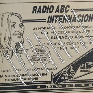 AFICHE RETRO, RADIO ABC 760KHZ 1987 /RADIO DIFUSORAS /5