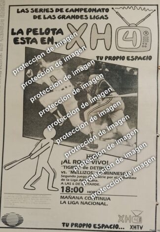 CARTEL RETRO. SERIE MUNDIAL BEISBOL 1987 TIGRES Vs MELLIZOS DE MINNESOTA