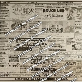 AFICHE CARTELERA DE CINE RETRO 1987 BRUCE LEE Y MAS