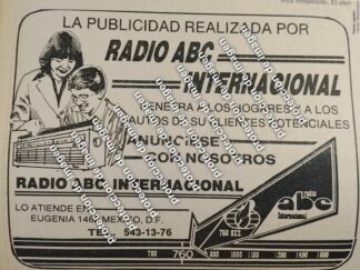 AFICHE RETRO, RADIO ABC 760KHZ 1987 /RADIO DIFUSORAS /4