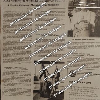 AFICHE RETRO. EXPOSICION TEXTIL DE ROSA MARROQUIN 1987 /ARTISTAS Y PINTORES