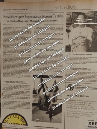 AFICHE RETRO. EXPOSICION TEXTIL DE ROSA MARROQUIN 1987 /ARTISTAS Y PINTORES