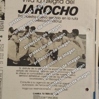 AFICHE RETRO DE TURISMO Y FERROCARRILES NACIONALES 1987 VERACRUZ