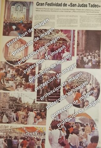 AFICHE RETRO. FIESTAS A SAN JUDAS TADEO D.F. 1987 /RELIGION