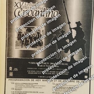 AFICHE RETRO, FESTIVAL CERVANTINO 1987 I SOLISTI VENETI Y MAS