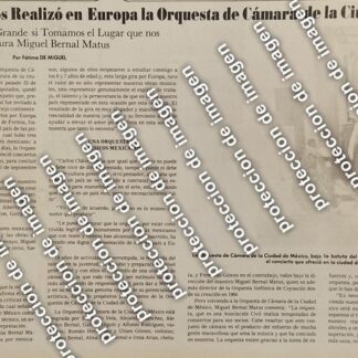 AFICHE RETRO. ORQUESTA DE CAMARA DE BERNAL MATUS EN EUROPA 1987 /MUSICOS