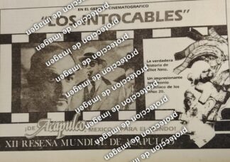 AFICHE RETRO, RESEÑA MUNDIAL DE CINE ACAPULCO 1987 LOS INTOCABLES