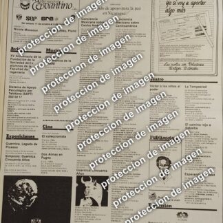 CARTEL PUBLICITARIO RETRO, CARTELERA CULTURAL UNAM, LOS UNIVERSITARIOS 1987 /ESCUELAS /3