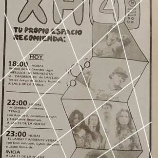 CARTEL PUBLICITARIO RETRO. TELEVISA, CANAL 4 1987 /TELEVISORAS