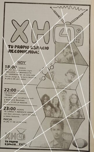CARTEL PUBLICITARIO RETRO. TELEVISA, CANAL 4 1987 /TELEVISORAS