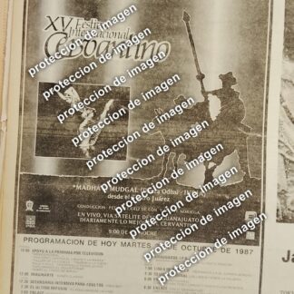 AFICHE RETRO, FESTIVAL INTERNACIONAL CERVANTINO 1987 / OCT