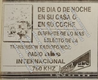 AFICHE RETRO, RADIO ABC 760KHZ 1987 /RADIO DIFUSORAS