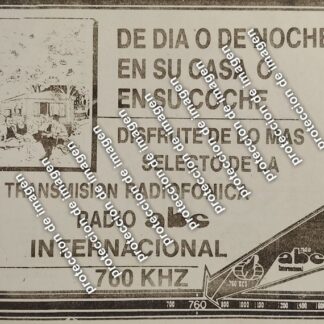 AFICHE RETRO, RADIO ABC 760KHZ 1987 /RADIO DIFUSORAS