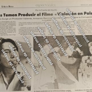 AFICHE RETRO, EL GUIONISTA ARMANDO RAMIREZ 1987 /CINE / PERIODISTAS