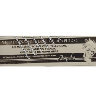 AFICHE RETRO, 12 RESEÑA MUNDIAL DE CINE ACAPULCO 1987