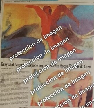 AFICHE RETRO, EXPOSICION DE ARTE DE KRZYSTOF MAREK AUGUSTIN OC 1987 /ARTE PINTORES