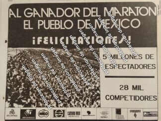 AFICHE RETRO, MARATON " EL PUEBLO DE MEXICO " 1987 / Gobierno