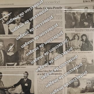 CARTEL ANTIGUO, BODA. PENELA CORTES 1987 (MANUEL PENEÑA OUBINA )