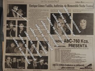 CARTEL ANTIGUO, ENRIQUE GOMEZ VADILLO ESTRENA "LA MALINCHE" 1987 /Teatro , Artistas